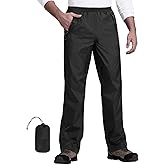 33,000ft Packable Rain Pants for Men Waterproof Hiking Pants Lightweight Rain Pants Outdoor Windproof Pant for Golf, Fishing