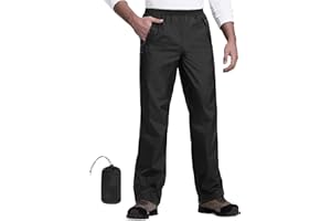 33,000ft Packable Rain Pants for Men Waterproof Hiking Pants Lightweight Rain Pants Outdoor Windproof Pant for Golf, Fishing