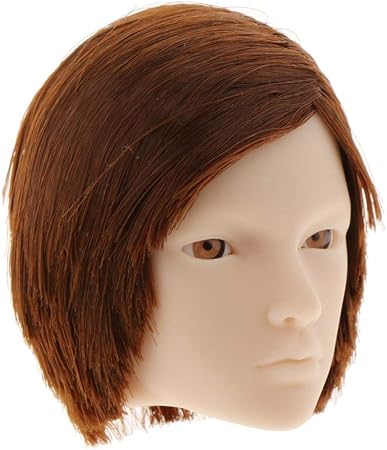 Amazon Freneci 1 6スケールヘッドスカルプトモデルショートヘアにある12インチ男性ホットトイズボディアクセサリー 褐色 通販
