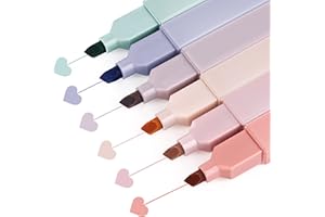 TAOTREE Aesthetic Cute Highlighters Assorted Colors, Bible Highlighters and Pens No Bleed, Mild Soft Chisel Tip Pastel Marker Pens for Journaling Note Taking School Stationary Supplies (Sunny)