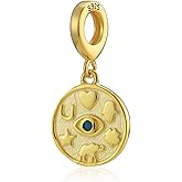 Bolenvi Magical Gold Lucky Amulet Dangle Pendant Charm, Omni Clasp Clip on 925 Sterling Silver Charms, Gold Plating, Compatible with Pandora & Similar Charm Bracelets, Necklaces & DIY Jewelry