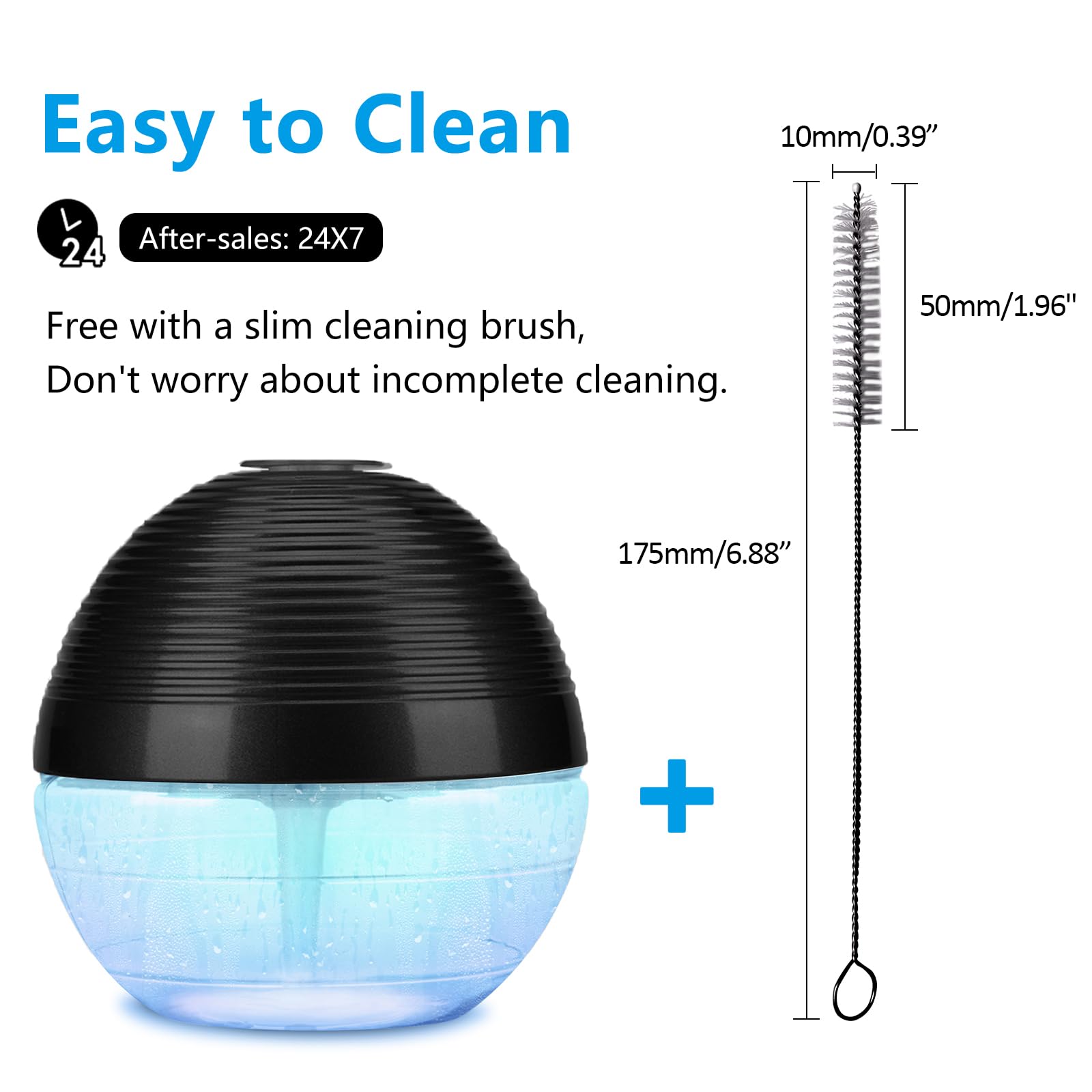 Water-Based Purifier Air Washer, Air Revitalizer & Freshener, Air Fresher with 6 Colorful lights for Rooms (Black)