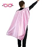 D.Q.Z Adults Superhero Cape and Mask, Birthday