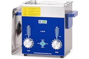 DK SONIC Ultrasonic Cleaner - Ultrasonic Jewelry Cleaner,Sonic Cleaner,Ultrasound Lab,Carburetor Parts,Glassses Cleaning Machine with Encoded Timer and Heater(0.53Gal-2L)
