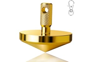 PANSHI Precision Brass Spinning Top (Gold-Plated), Pocket & Backpack Gadget EDC Fidget Toy for Men, Unique Gift for Inception Top Fans,Adults,Kids