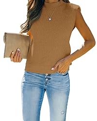 Amarmia Women's Mock Neck Knit Sweater Vest