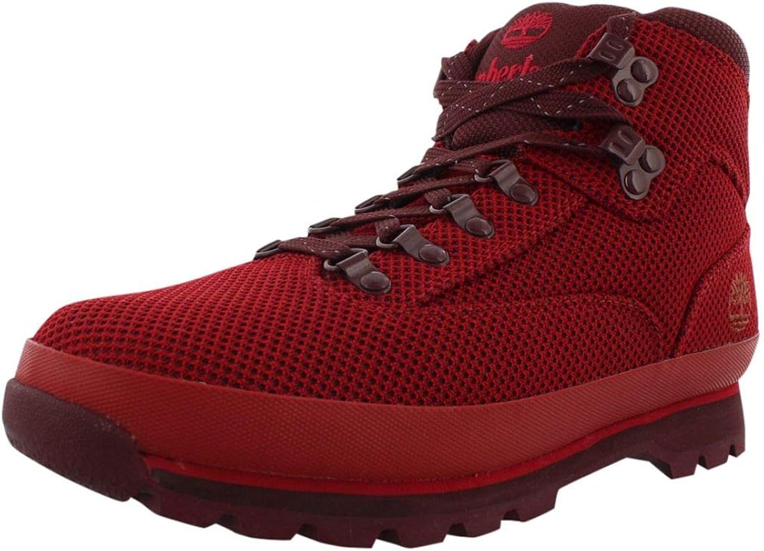 Timberland Men's Euro Mid Hiking Boot Ankle, Medium Red
