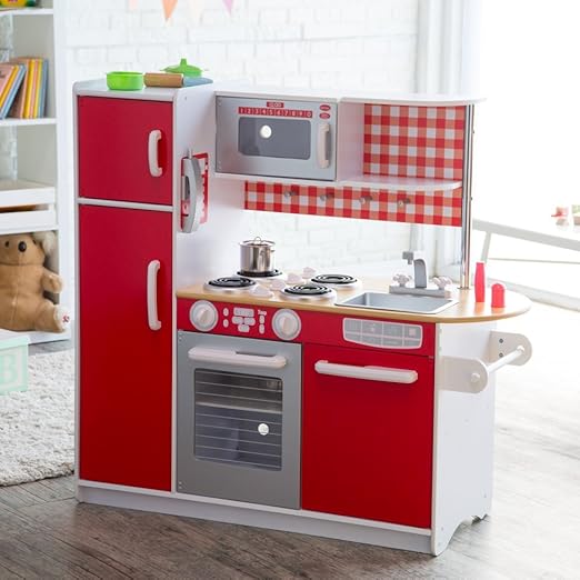 kids kitchen red