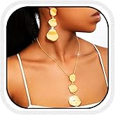 Zehope African Pendant Necklace Jewelry Set Gold Africa Necklaces Earrings Sets for Women