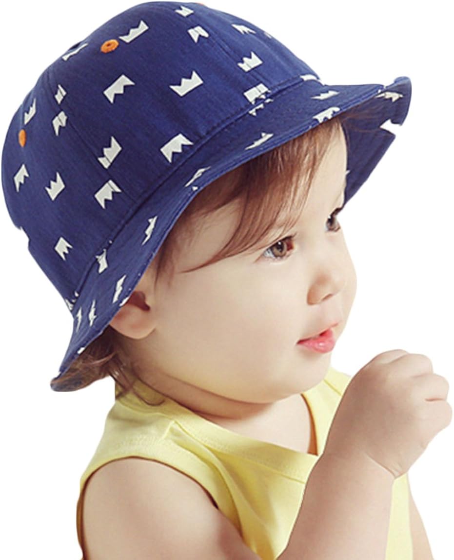 Baby Toddler Kids Sun Hat with Chin Strap, Adjustable Head