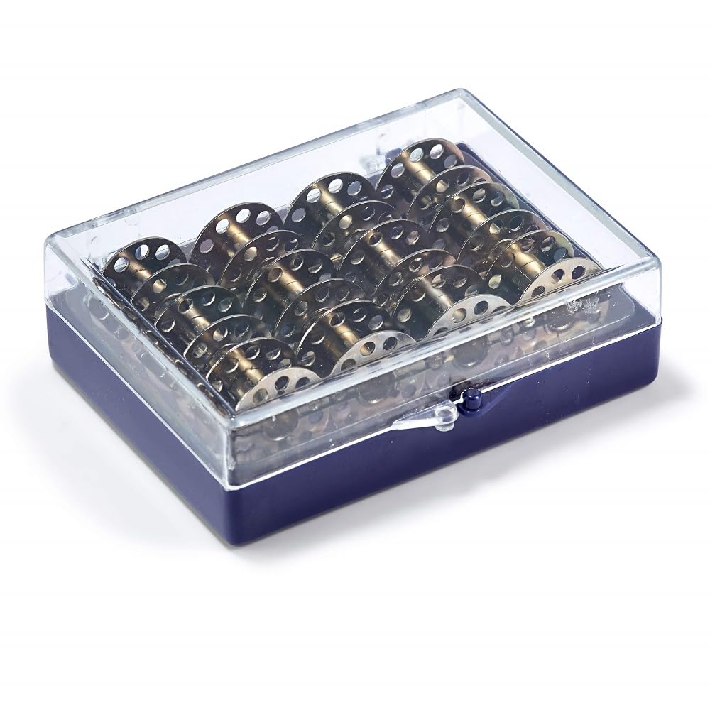 Prym - Bobbin Box with 12 CB Metal Bobbins - 5 Pieces