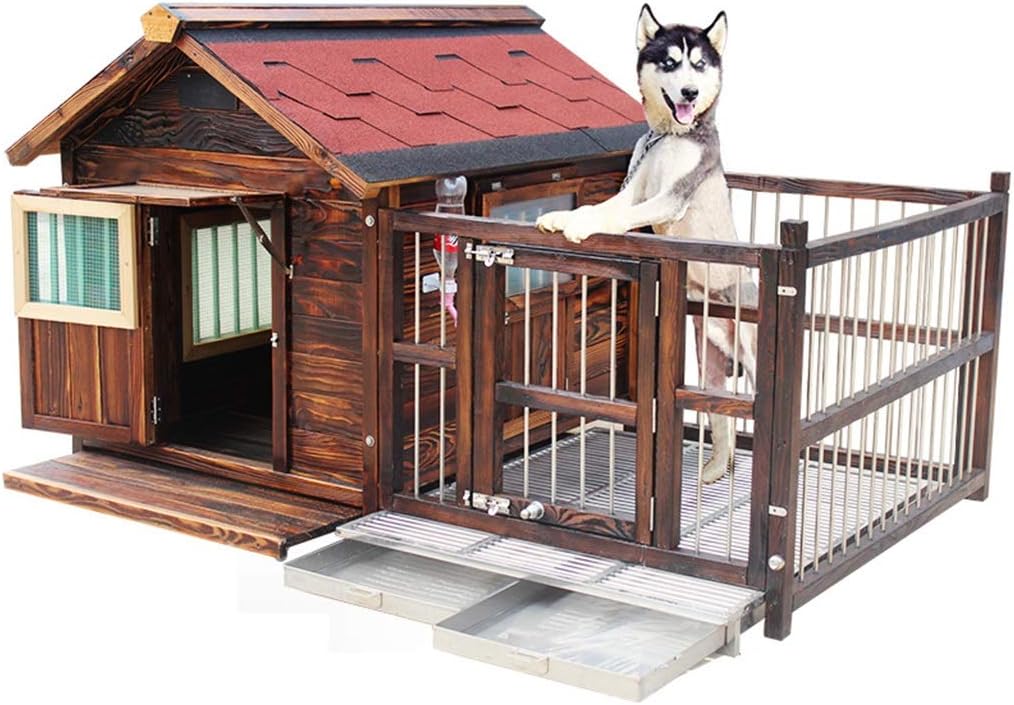 Dog Cage Kennel Outdoor Wooden Dog House Large Waterproof Washable Dog