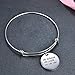 QILMILY Bangle Charm Bracelet for Girl- She Believed Bangle Bracelet In Memory Jewelry Stainless Steel Adjustable Silver Bangle Bracelets for Women