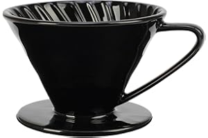 LHUKSGF V60 Pour Over Coffee Dripper, Ceramic Pour Over Coffee Maker, Exquisite Porcelain Ceramic Manual Coffee Filter, Suitable for Pour Over in Office, Outdoor and Home Use
