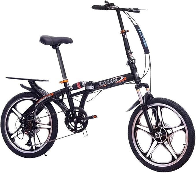 Adults Folding Bike, 20 Inch Variable Speed Folding