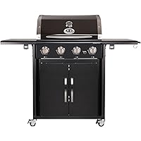  Gas-Grillstation Outdoorchef Australia 415 G Modell 2019 3+1 Gas Brenner 4-flammig schwarz groß Edelstahl Gusseisen Garten ✔ Lenkrollen mit Bremse ✔ Deckel ✔ Seitentische beidseitig ✔ Unterschrank ✔ eckig ✔ rollbar ✔ stehend grillen ✔ Grillen mit Gas ✔ mit Station ✔ mit Rädern 