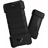 ASUS TUF Gaming A2- USB-C 3.2 Gen 2x2 Portable SSD Enclosure, Dual M.2 NVMe PCIe and SATA, MIL-STD-810H Drop Resistance, IP68