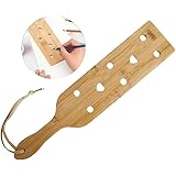 Aohcae 13 Inch Bamboo Paddle, Wooden Paddle with Airflow Holes for Adult & Kid Lightweight Paddle with Smooth Surface
