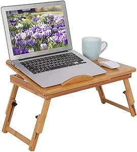 EBTOOLS Mesa para Ordenador Portátil con Cajón y Agujeros de