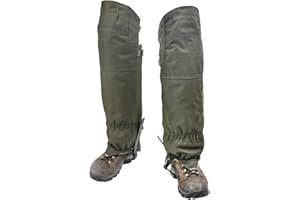 BZTAC Tactical Leg Gaiters High Gaiters Hunting Gaiters Knee Protection Anti-Tear Oxford Fabric Full Length Zip Waterproof Breathable Windproof for Outdoor Hunting Hiking Walking