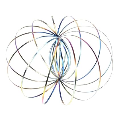 Crazy-Store Magic Flow Ring Toy Kinetic Funny Outdoor Game Intelligent Spinner(Colorful