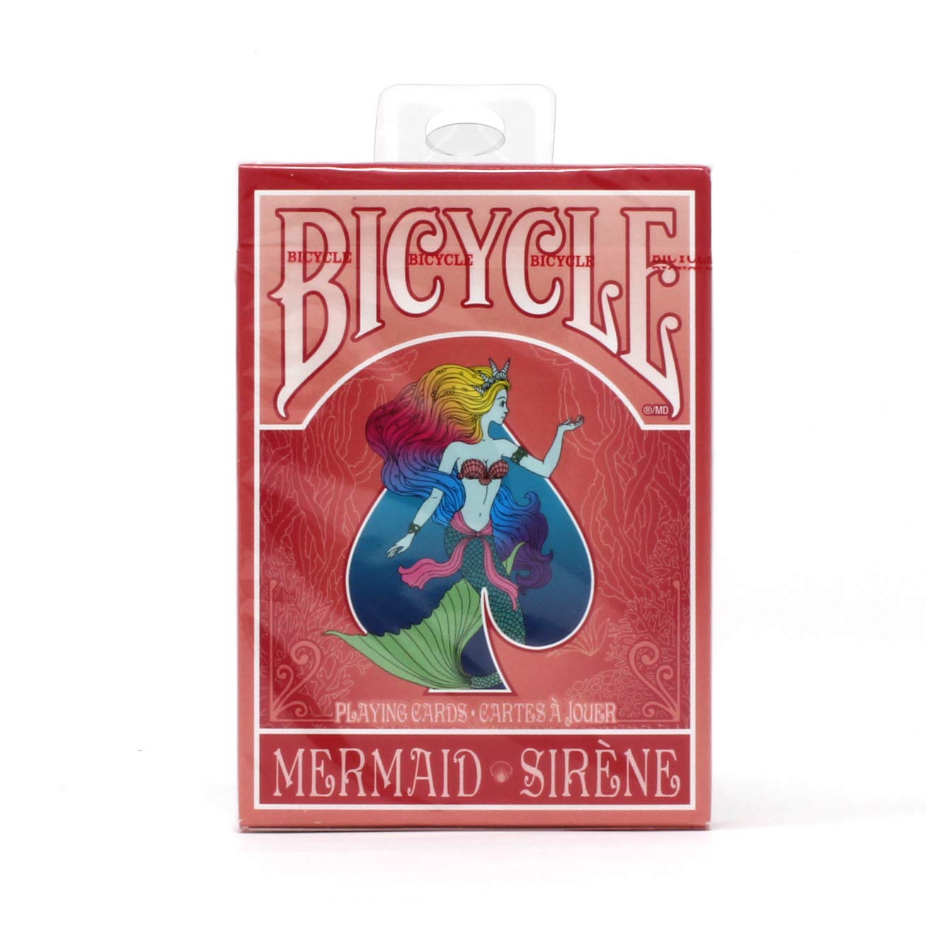 Bicycle Mermaid Theme Light Red Playing Cards