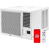 LG 23,000 BTU Smart Window Air Conditioner with Heat, 230V, Air Conditioner Cools Rooms up to 1,400 Sq.Ft., Smartphone & Voic