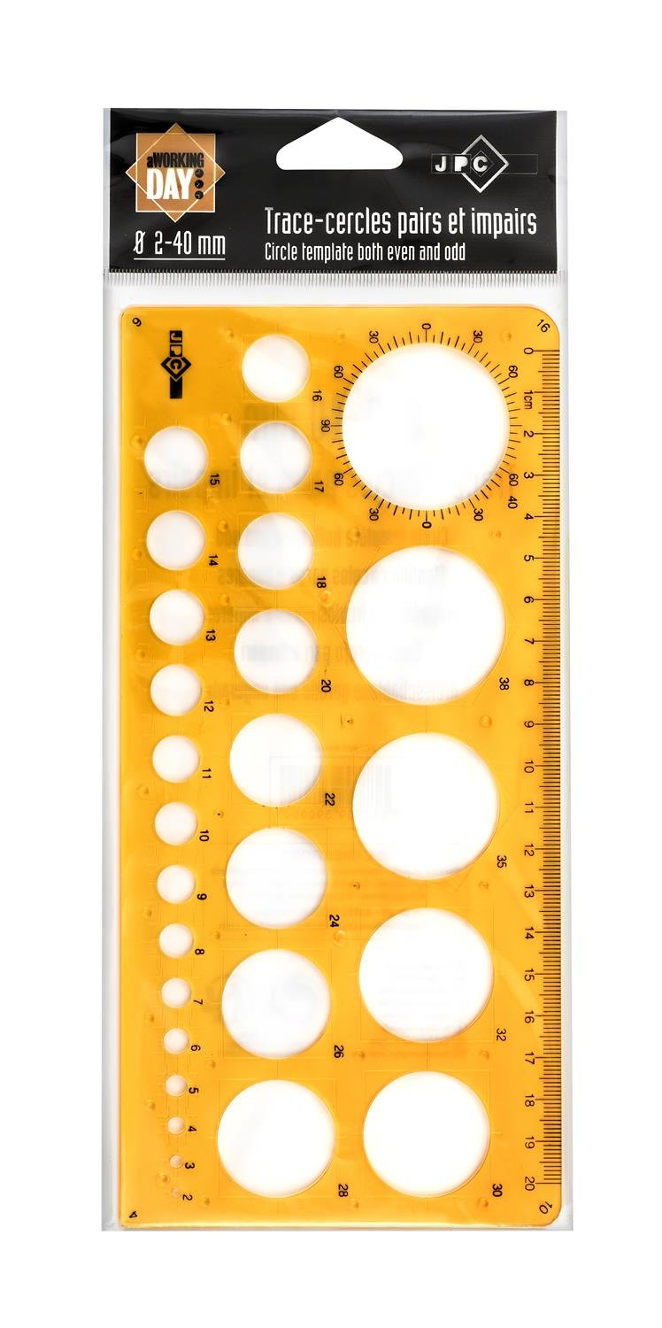 JPC Creations Circle Template Odds and Evens 2 to 40 mm