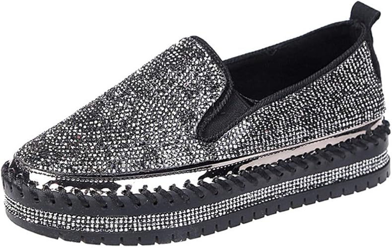 black rhinestone slip on sneakers