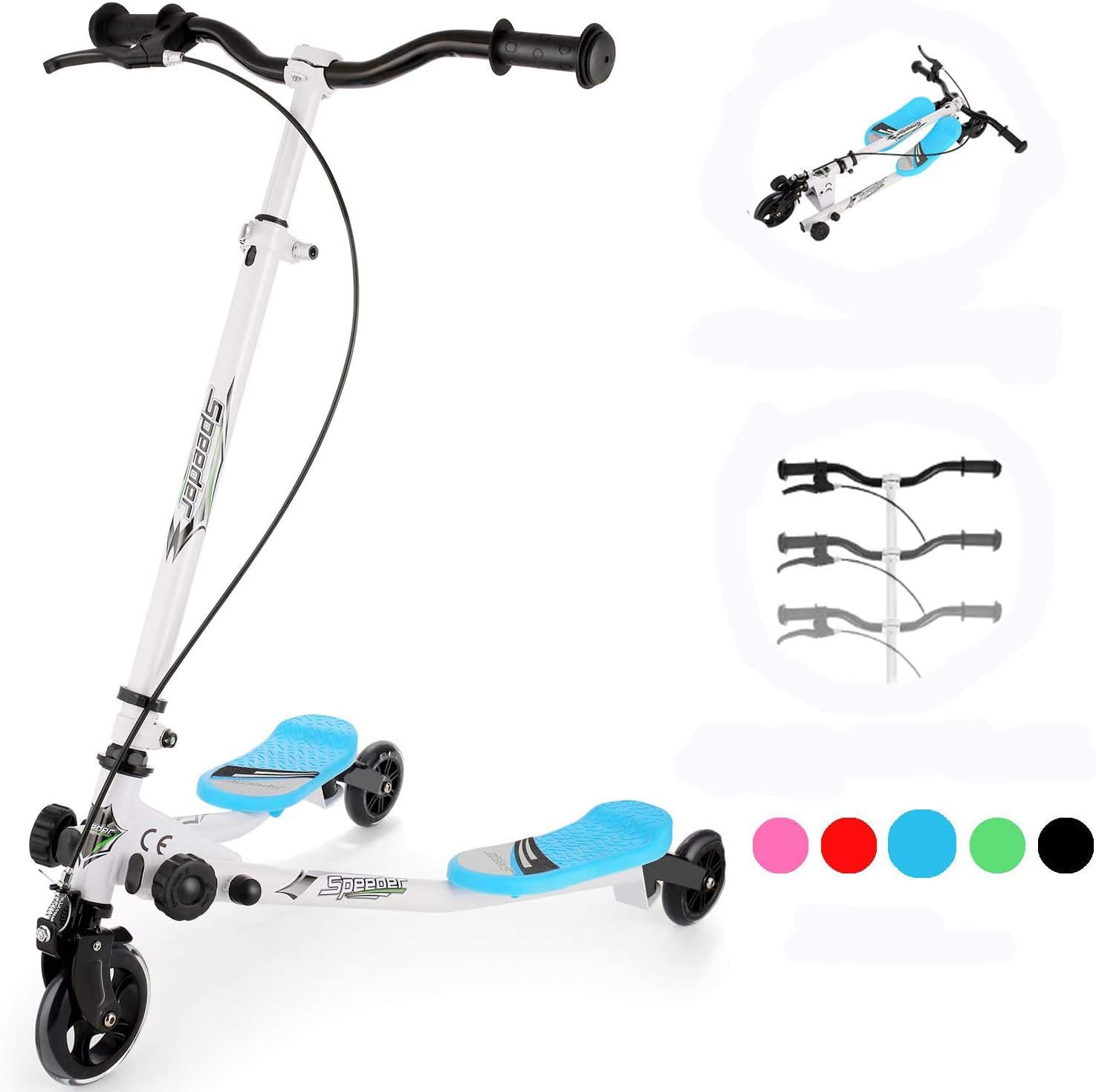 Kidiz Scooter X-Pro2 Dreiradscooter Mit PU LED Leuchtenden Raeder Kidiz