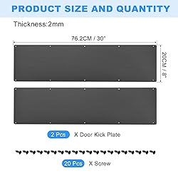 uxcell 2pcs Door Kick Plate, 8 x 30 Inches Aluminum