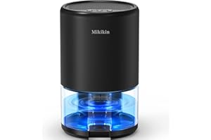MIKIKIN Dehumidifiers for Home, Upgraded 35oz Dehumidifier Up to 285 sq.ft with Auto-off, Sleep Mode, 7 Colorful Night Light, Quiet Portable Small Dehumidifiers for Bathroom, Bedroom, Basement, RV, Closet