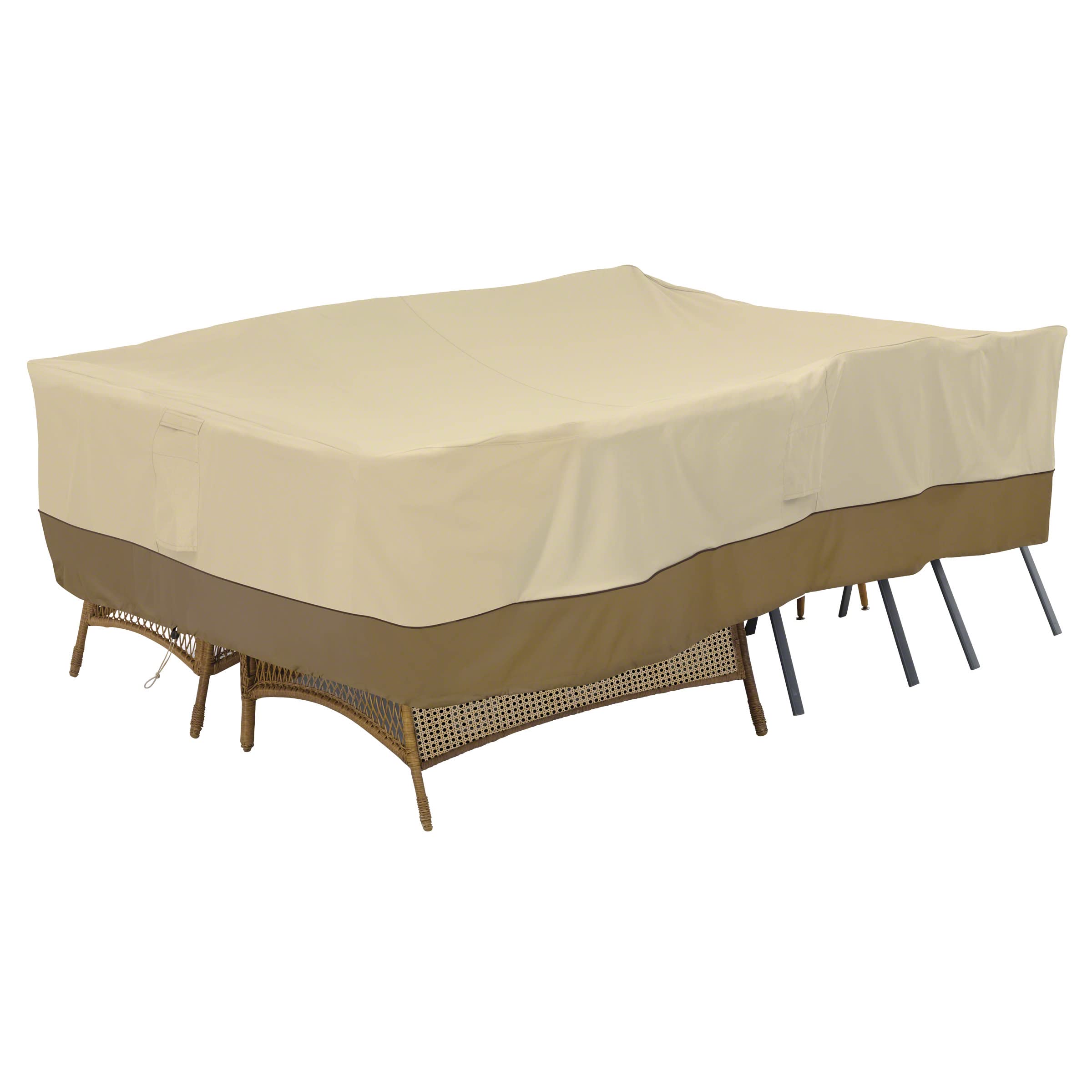 Classic Accessories 55-467-011501-00 Veranda 100″ x 70″ Rectangular Sectional Sofa/General Purpose, Pebble, Patio Bench Cover