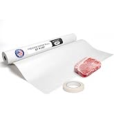 White Freezer Paper Roll 18" x 1800" (150 feet) with Freezer Tape, USA-made | Ideal for Meat &amp; Fish - Poly-Coated Food Wrapping Paper for Freezing - Barrier Against Air &amp; Moisture by IDL Packaging