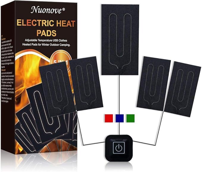 Clothes Heating Pad, Heat Pad Clothes, USB Heating Pad Clothes, Heating Pad for Clothing, 5Pcs