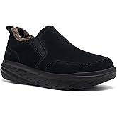 OrthoComfoot Men's Orthopedic Wide Winter Slippers with Arch Support: Comfortable Diabetic Loafers for Plantar Fasciitis, Casual Warm Orthotic Walking Shoes for Foot and Heel