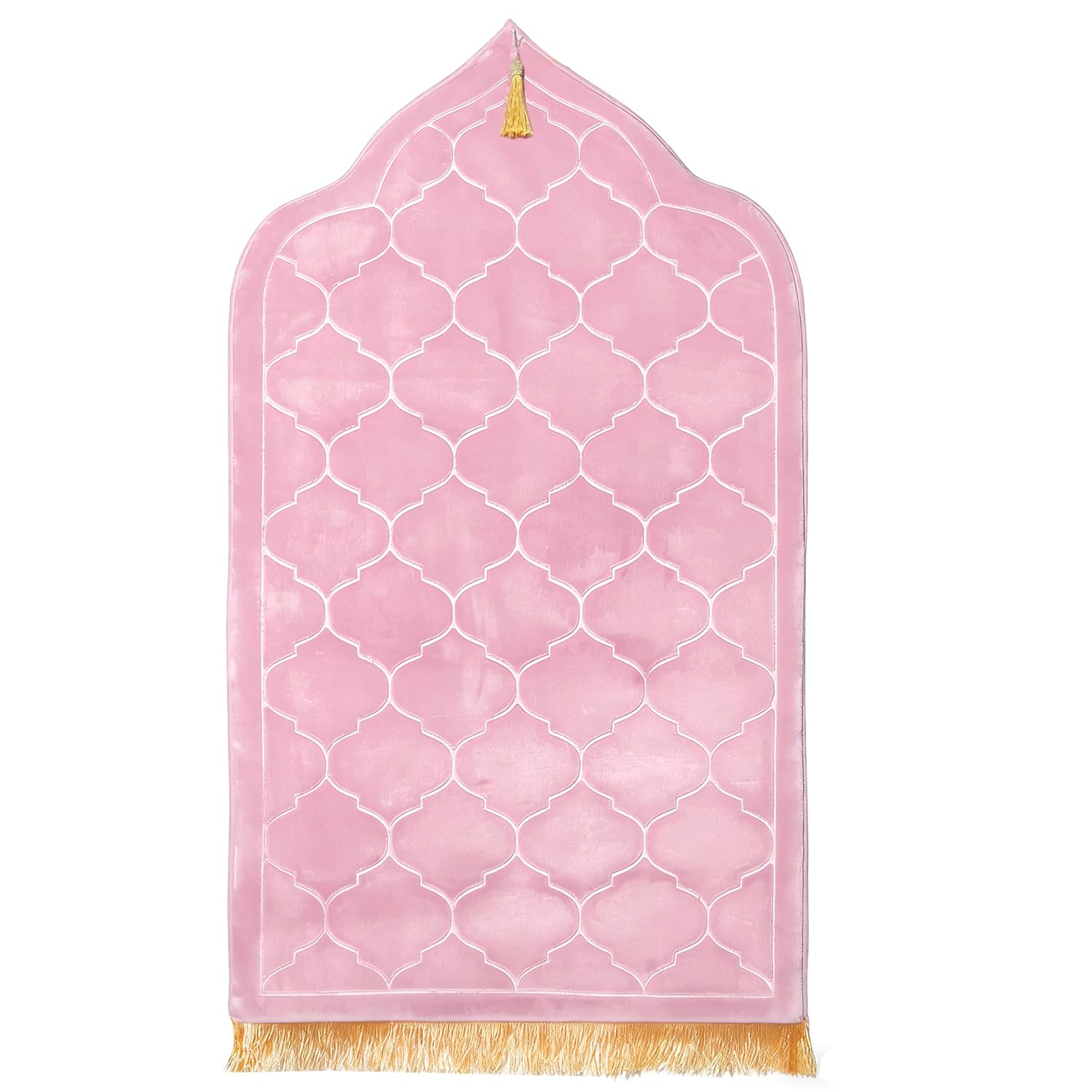 YumSur Prayer Mat Muslim Prayer Rugs Soft Flannel Islamic Prayer Mat Turkish Praying Carpet Large Size Area Rugs Ottoman Blankets Ramadan Gift for Men Women (PInk)