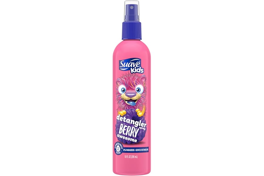 Suave Kids Detangler Spray Berry Awesome For Tear-Free Styling, Dermatologist-Tested Hair Detangler Formula 10 oz