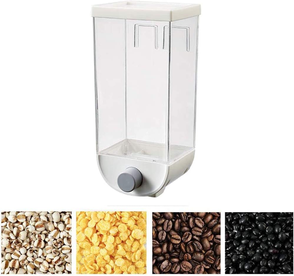 Wall Mounted Dry Food Dispenser Kitchen Food Storage for Beans Tea, Snack Grain Canister Cereal Dispenser Not for Oatmeal (1500ML): Kitchen & Dining