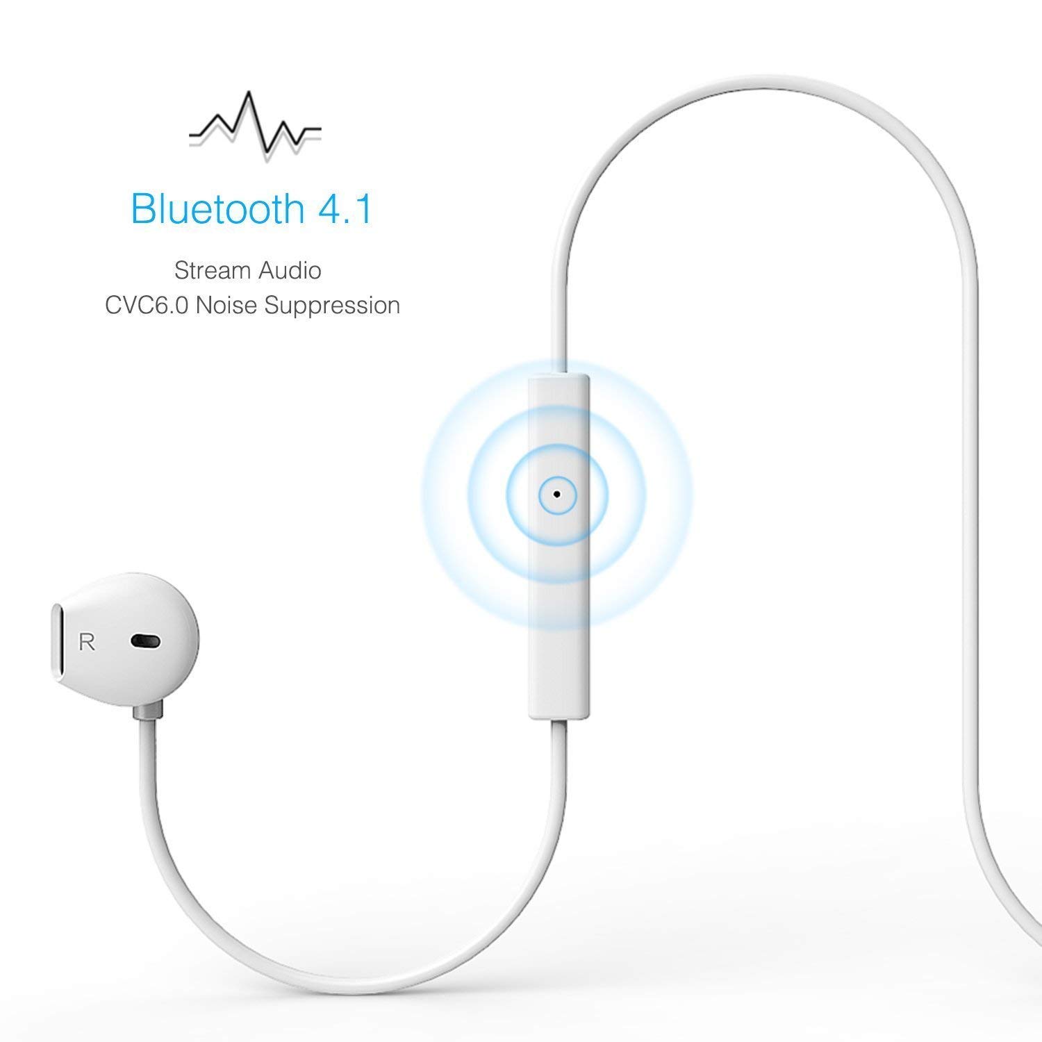 Auriculares Bluetooth Running,LinkWitz Deportivos Magnético Extra Bass CVC 6.0 Con Sonido Estéreo, Micrófono Incorporado