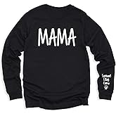 Custom Mama Shirt With Kids Name On Sleeve, Personalized Mom Long Sleeve, Custom Mama Long Sleeve, Personalized Sleeve With Names Tee, Custom Mom Valentines Gift, Mothers Day Gift, Mama Birthday Gift