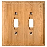 Amerelle Traditional Double Toggle Wood Wallplate