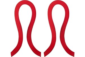 Qiveno 2Pack Quilling Paper Strips Quilling Art Strips 120 Pcs 1/8"(3mm) 54cm Origami Paper Quilling Strip for Art DIY Hand Craft Christmas(Red)