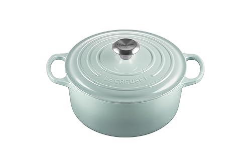 Le Creuset Enameled Cast Iron Signature Round Dutch Oven, Quart, Sea  Salt in Bahrain Whizz Dutch Ovens