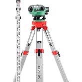 KEZERS 36X Automatic Optical Level Kit with Tripod, High Precision Auto Level, Self-Leveling Tool for Builders, Transit Level Kit with Aluminum Survey Tripod,16FT Grade Rod, Carrying Case