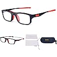 Sports Goggles Glasses Football Soccer Safety Glasses Goggles Adjustable Strap Interchangeable Temples for Men Youth