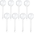 Pynqdfu 8 Pcs Clear Plant Watering Globes,Plastic Self Watering Bulbs Ball,Garden Water Device for Plant Indoor Outdoor(Small)