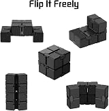 Funxim Infinity Cube Fidget Toy EDC Black Eight-Cube Rotating Stress Relief view 2