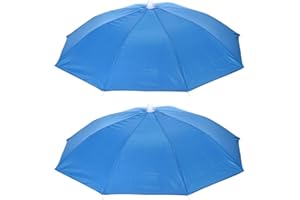 YOKIVE Umbrella Hat, Folded Sun Rain Caps Hand Free Fish Umbrella Hats Great for Hiking, Fishing, Camping, Sports