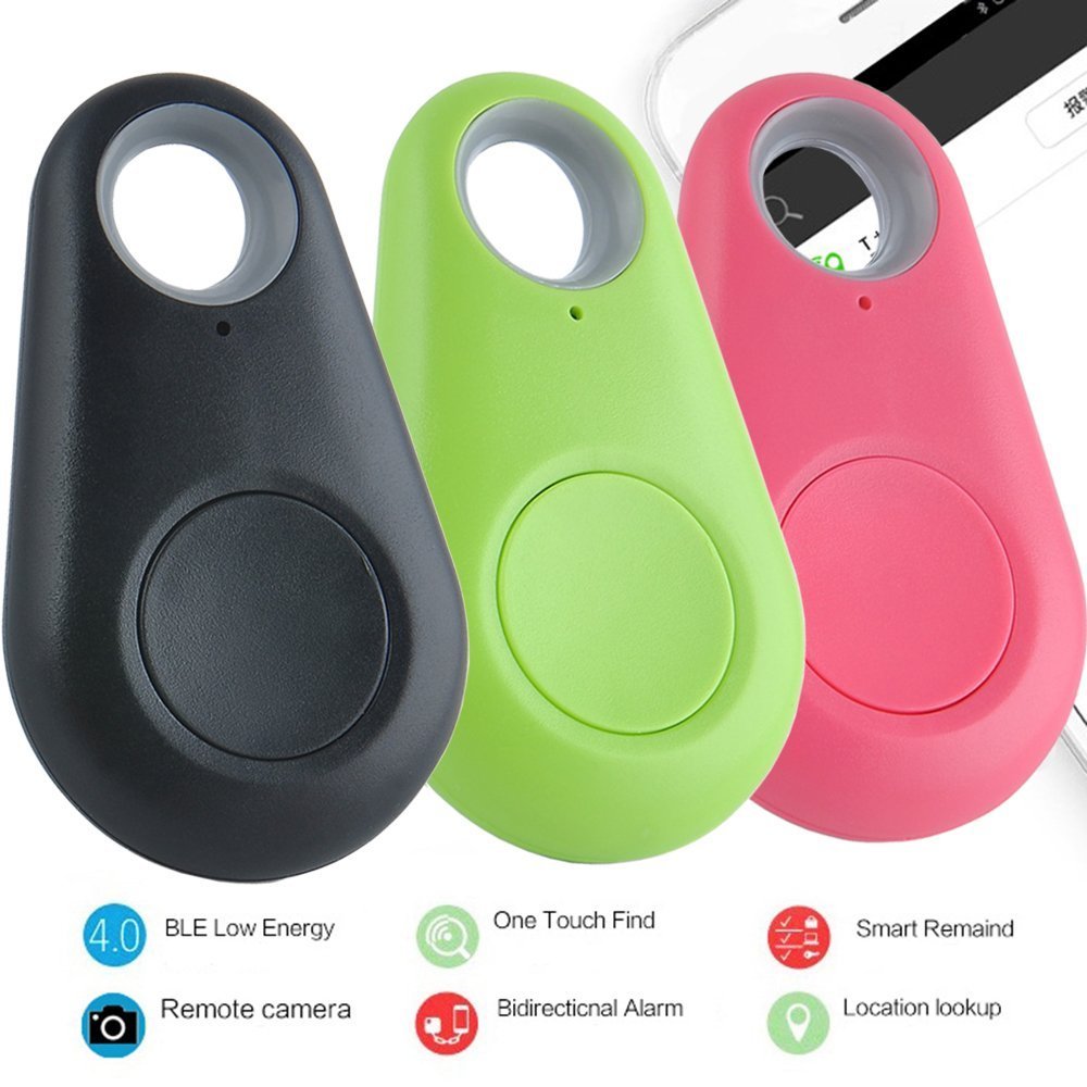 Bluetooth Tracker, Smart Finder Bluetooth Locator Pet Tracker Alarm GPS Tracker Key Wallet Car Kids Pet Dog Cat Bag Phone Locator Selfies Shutter Wireless Anti Lost Alarm Sensor-Random Color (3 PCS)